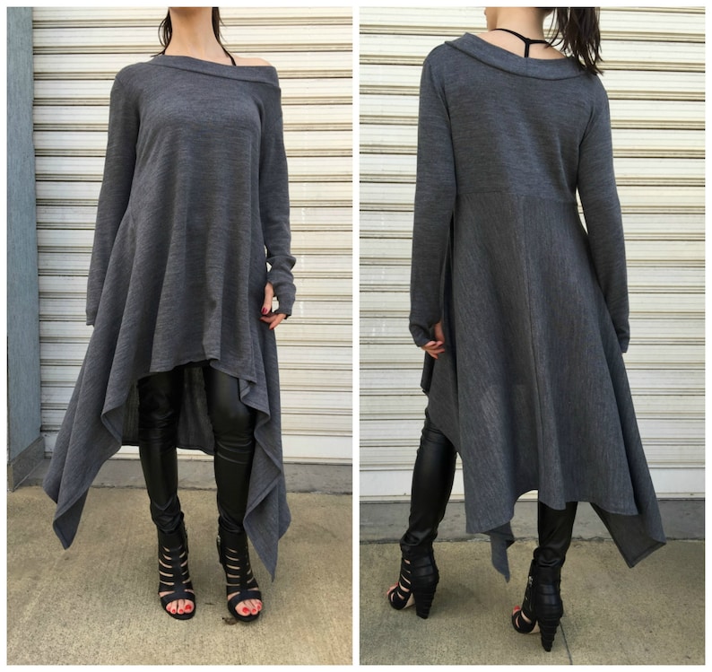 asymmetrical sweater dress