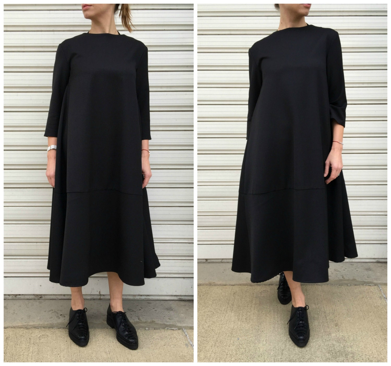Maxi Women Dress / Oversize Dress With 3/4 Sleevs / Fashion - Etsy