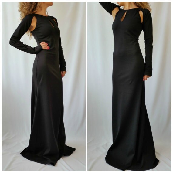 elegant black maxi dress