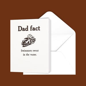 Papa fait que les nageurs transpirent dans l’eau Carte de vœux
