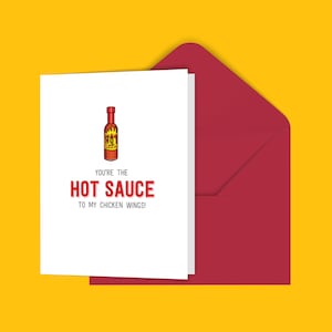 Vous êtes la sauce piquante à ma carte de vœux d’ailes de poulet