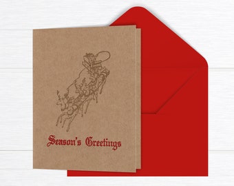 Seasons Greetings Letterpress Carte de vœux