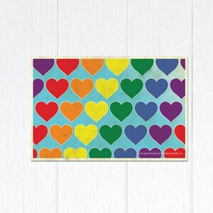 Carte postale Rainbow Hearts