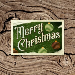 Cartolina di Buon Natale (verde)