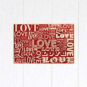 Lots of Love (Red) Postcard