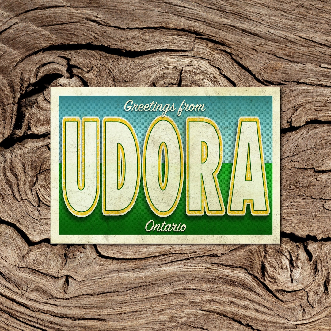 Greetings From Udora Ontario Postcard Etsy