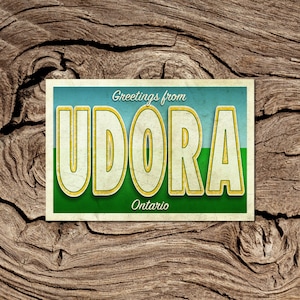Greetings from Udora Ontario Postcard