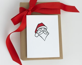 Santa Claus Letterpress Greeting Card