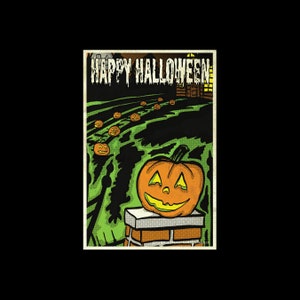 Happy Halloween Jack-O-Laterne Postkarte