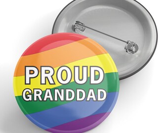 Proud Grandad (rainbow) Button