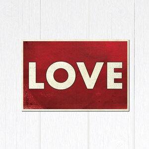 Amour (rouge) Carte postale
