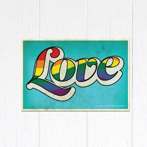 Carte postale d’amour arc-en-ciel