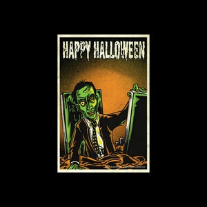 ハッピーハロウィンゾンビポストカード