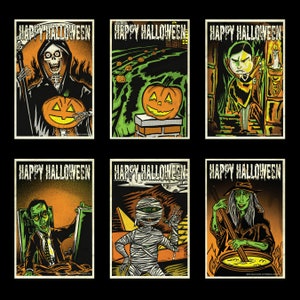 Cartes postales d’Halloween 6-Pack