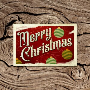 Joyeux Noël (rouge) Carte postale