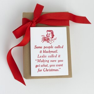 Certains appellent cela du chantage... Carte de vœux de Noël