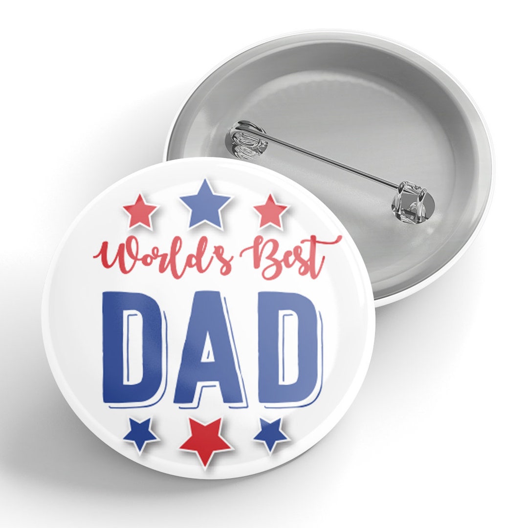 World's Best Dad Button - Etsy
