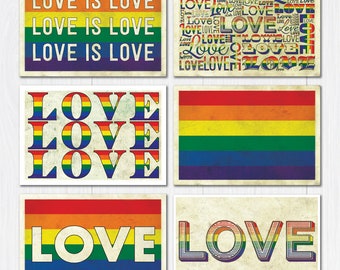 Six Pack of Pride Love Postcard