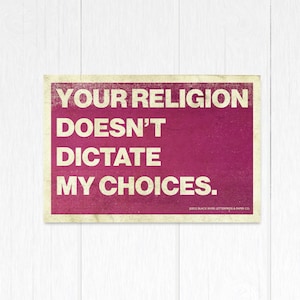 Votre religion ne dicte pas mes choix Carte postale