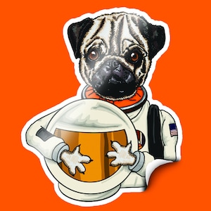 Astronaut Mops Sticker