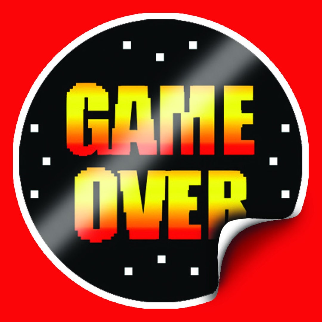 Game Over Sticker - Etsy
