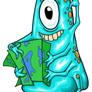 Pegatina alienígena perdida