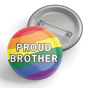 Proud Brother (rainbow) Button