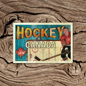 Hockey in Canada Postkarte