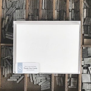 Blind Emboss Thank You Card Set