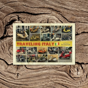 Voyager en Italie en scooter Carte postale