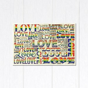 Beaucoup d’amour (Arc-en-ciel) Carte postale