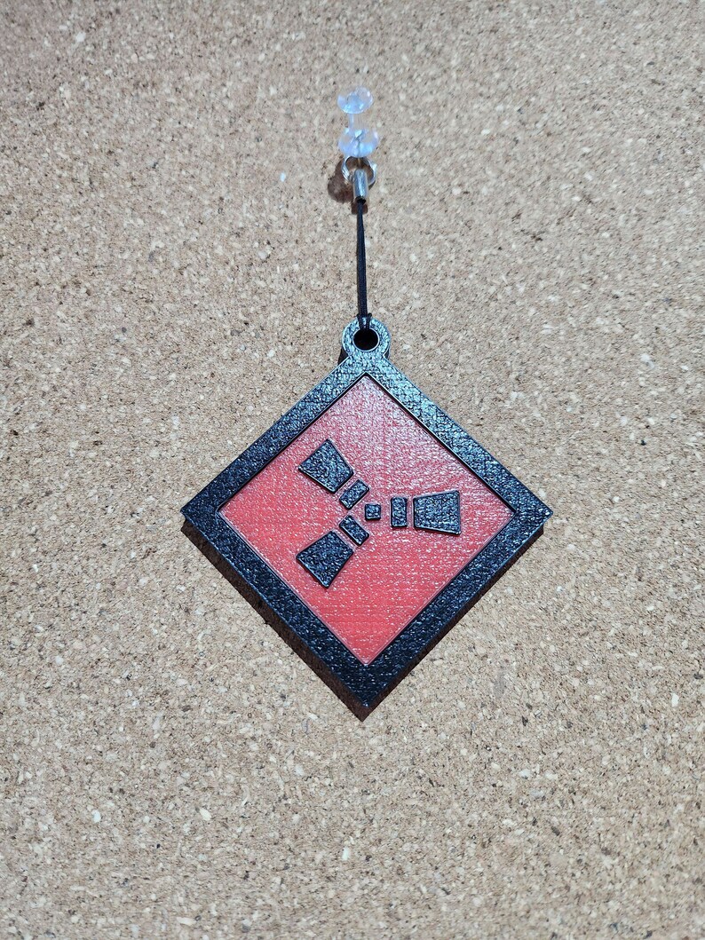 Rust Inspired Logo Keychain 3D Printed Charm - Etsy