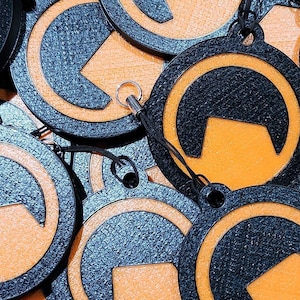 Half Life Black Mesa Inspired Logo Keychain 3D Printed Charm
