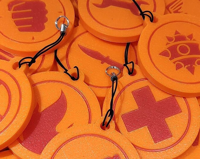 TF2 Inspired Red Class Logo Keychain 3D Printed Charm - Etsy