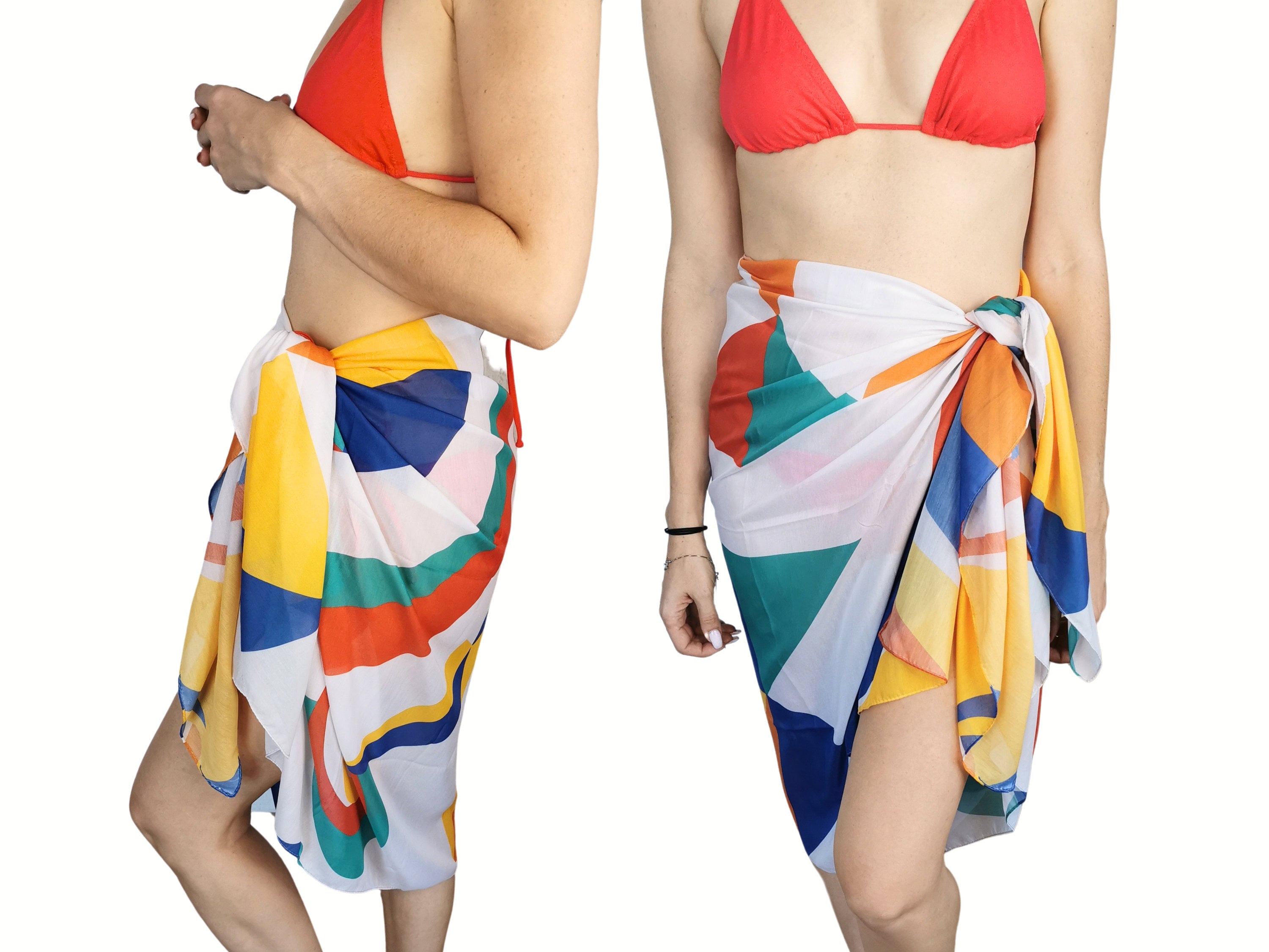 Sarong De Plage Long - Écharpe/Châle Imprimé En Polyester Pour Femme, Neuf Avec Étiquettes
