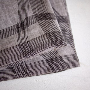 Gray Scarf with Printed Black Stripes, Breathable Long Soft Printed Scarf, Casual Unisex Scarf for Daily Outfit, Scarf Gift for Him/Her