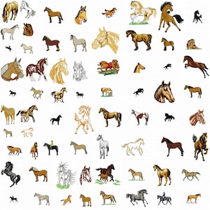 HORSE designs for embroidery machine, instant download