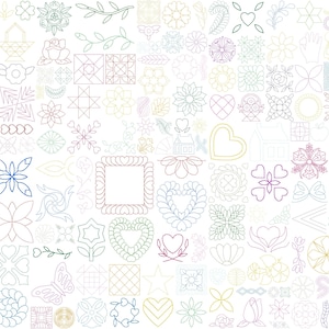QUILTING designs for embroidery machine, instant download
