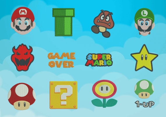 MARIO Designs for Embroidery Machine, Mario Broderie Machine