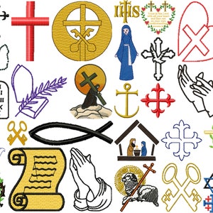 Desenhos de símbolos RELIGIOSOS para máquina de bordar, download instantâneo