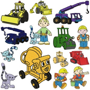 BOB THE BUILDER designs for embroidery machine, instant download