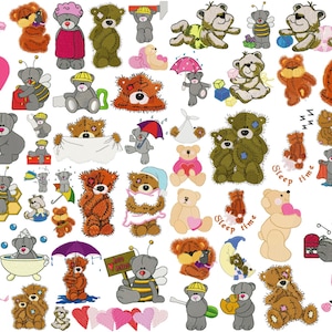 TEDDY BEAR designs for embroidery machine, instant download