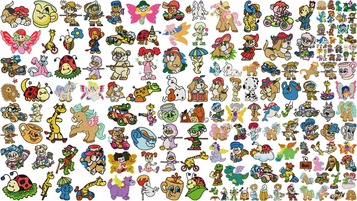 BABY CARTOON designs for embroidery machine instant download Etsy Embroidery baby butterfly machine pattern digitized filled butterflies designs applique childminding service patterns flowers