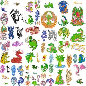 DRAGON designs for embroidery machine, instant download