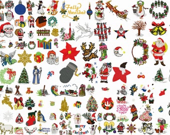 CHRISTMAS designs for embroidery machine, instant download