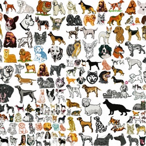 Diseños de PERROS para máquina de bordar, descarga instantánea