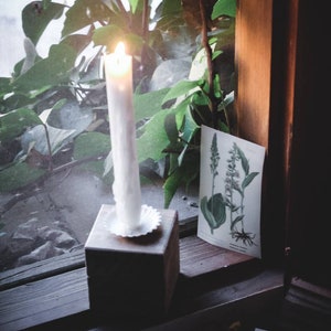 Wooden candle holder for candles