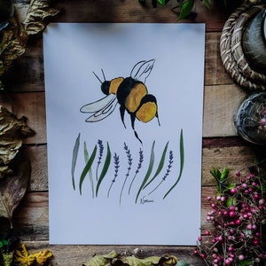 abeille aquarelle
