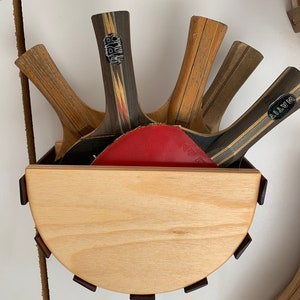 Storage for ping pong paddles, ping pong ball storage, smashballs and other smaller ball storage