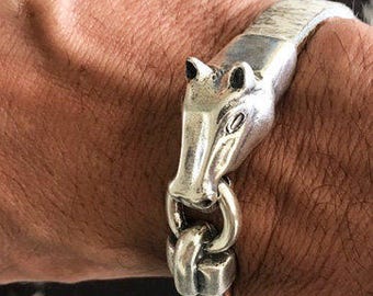 steer hide pony bracelet